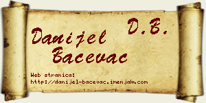Danijel Bačevac vizit kartica
